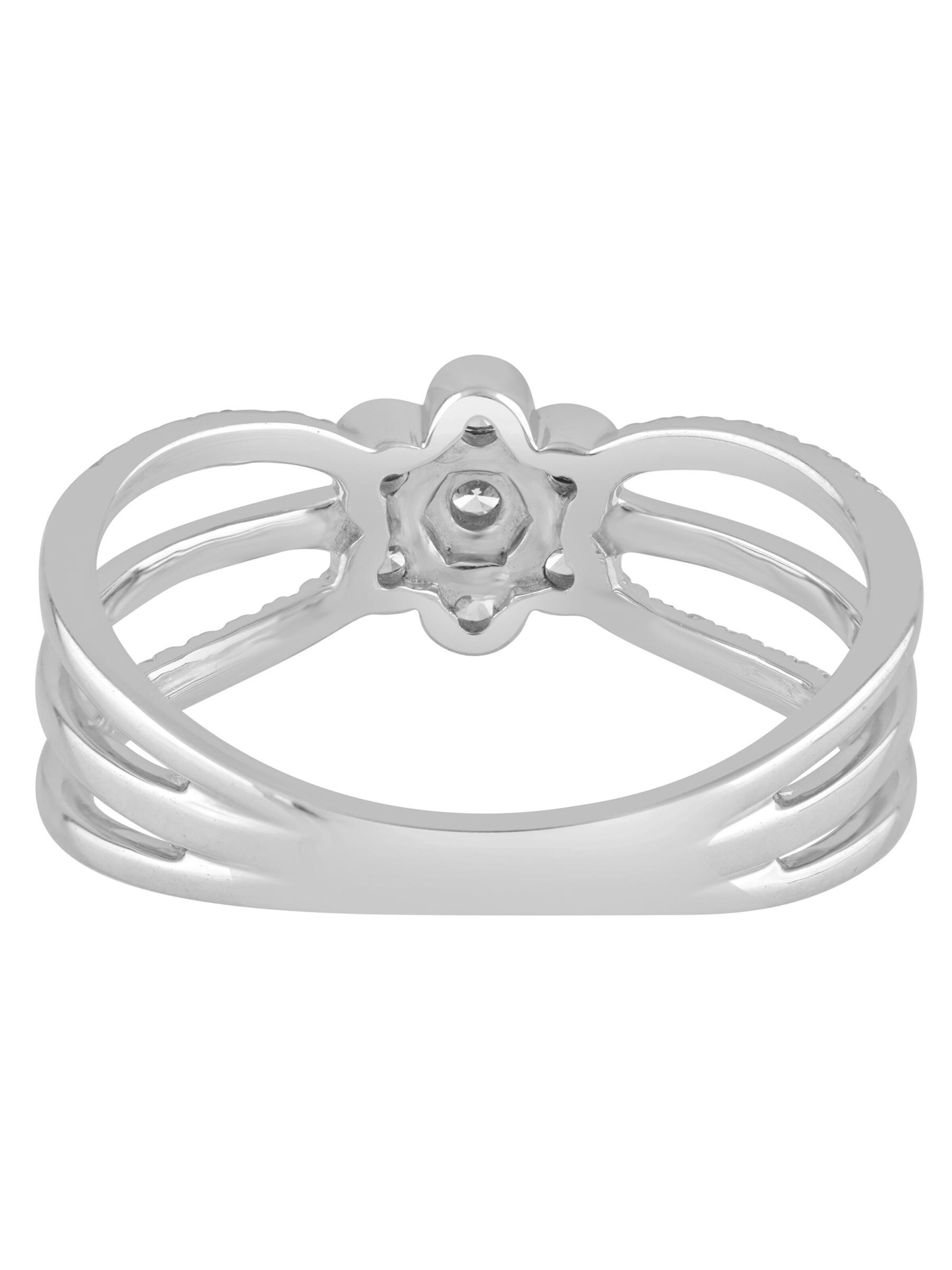 Diamant Exquis - Anillo 'Ring aus 585 Weißgold mit Diamant' en plata