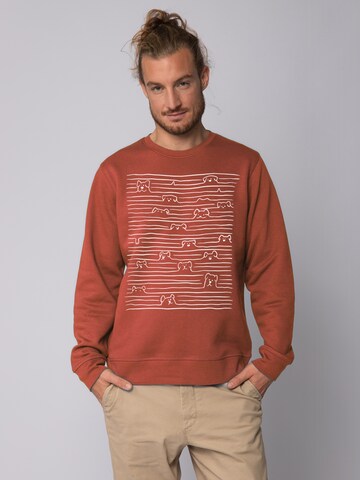 Sweat-shirt ' Doodle Dogs ' Watapparel en marron : devant