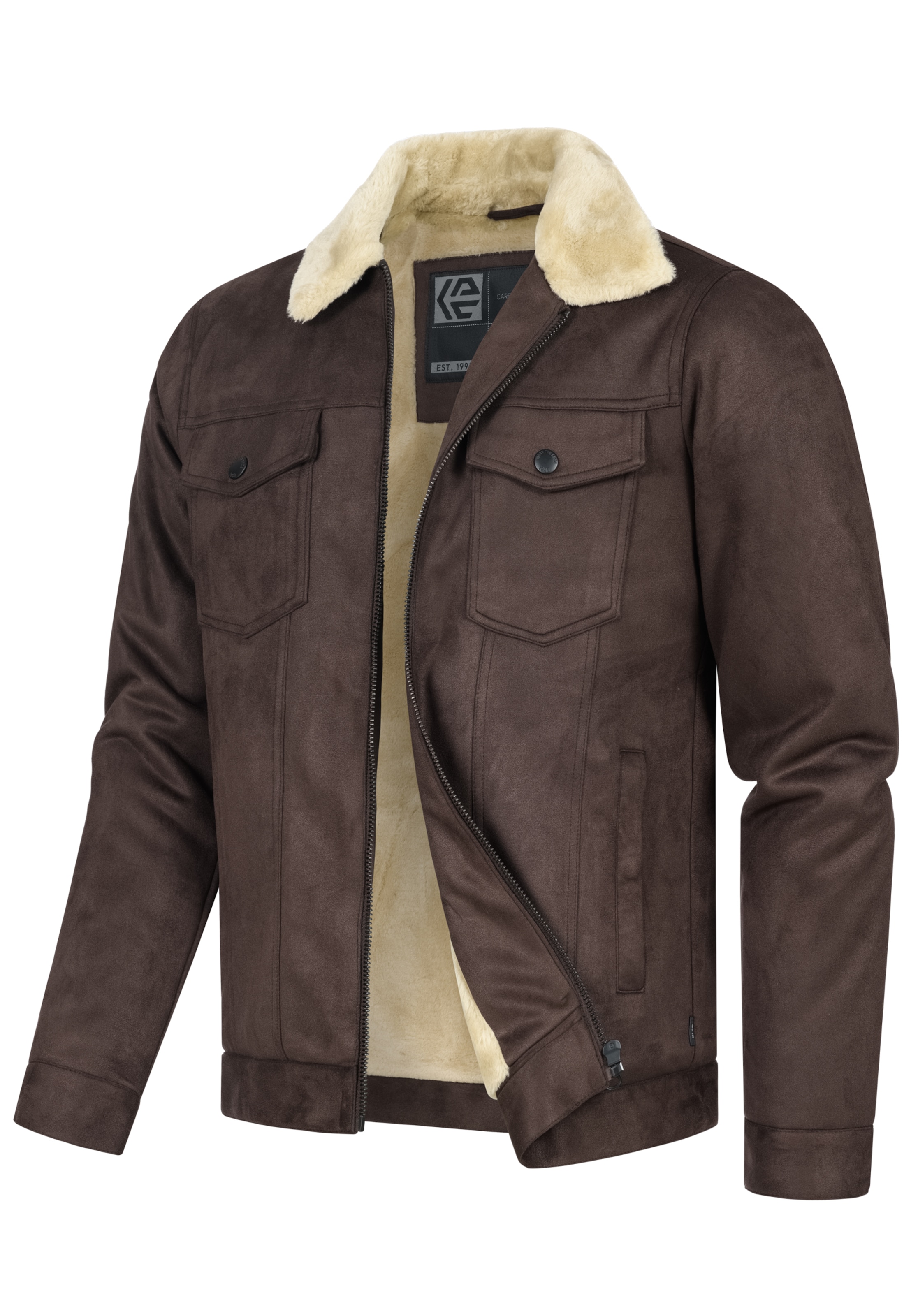 INDICODE JEANS Between-season jacket 'INWoodleys' in Brown: front