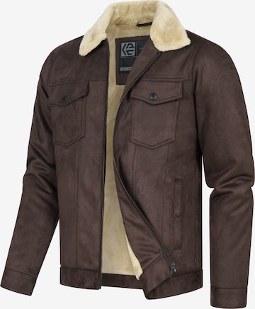 INDICODE JEANS Tussenjas 'INWoodleys' in Bruin: voorkant