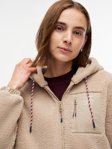 TOMMY HILFIGER Sweatjacke in Beige