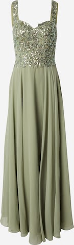 Robe de soirée Laona en vert : devant