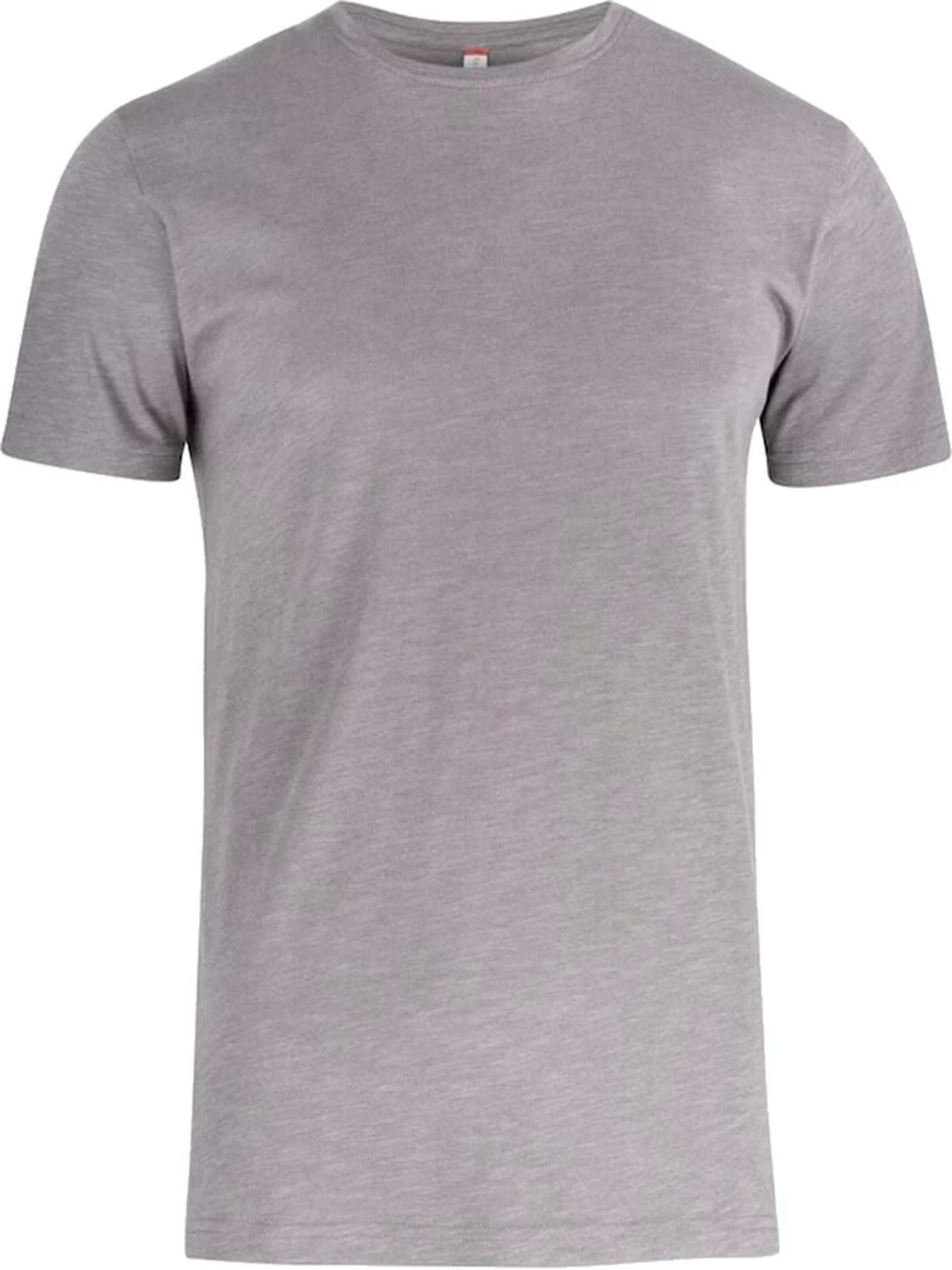Clique Shirt '5-Pack Clique Basic T-Shirt 100% Katoen Blauw' in Grijs: voorkant