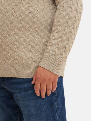 TOM TAILOR Men + Sweater 'Plus' in Beige