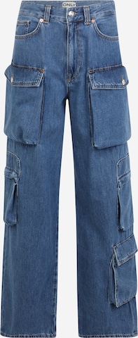 ONLY Loose fit Cargo Jeans 'Jamey' in Blue: front