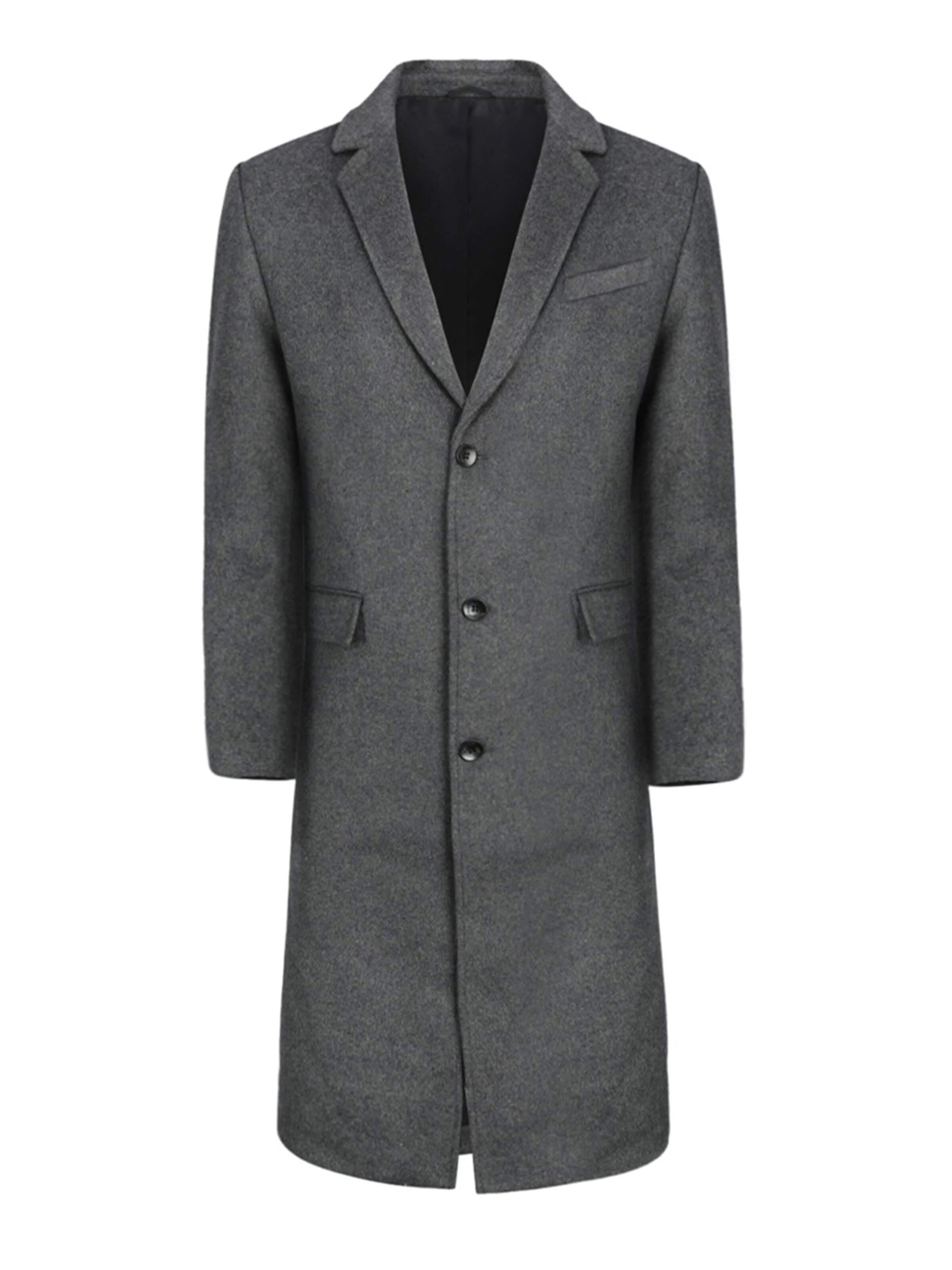 YOUTHUP Winter Coat 'Statur' in Grey: front