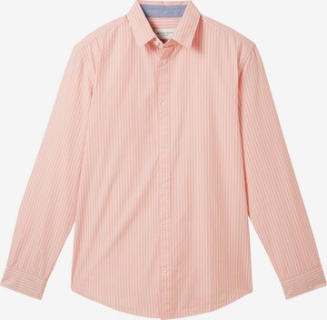 TOM TAILOR Button Up Shirt in Orange: front