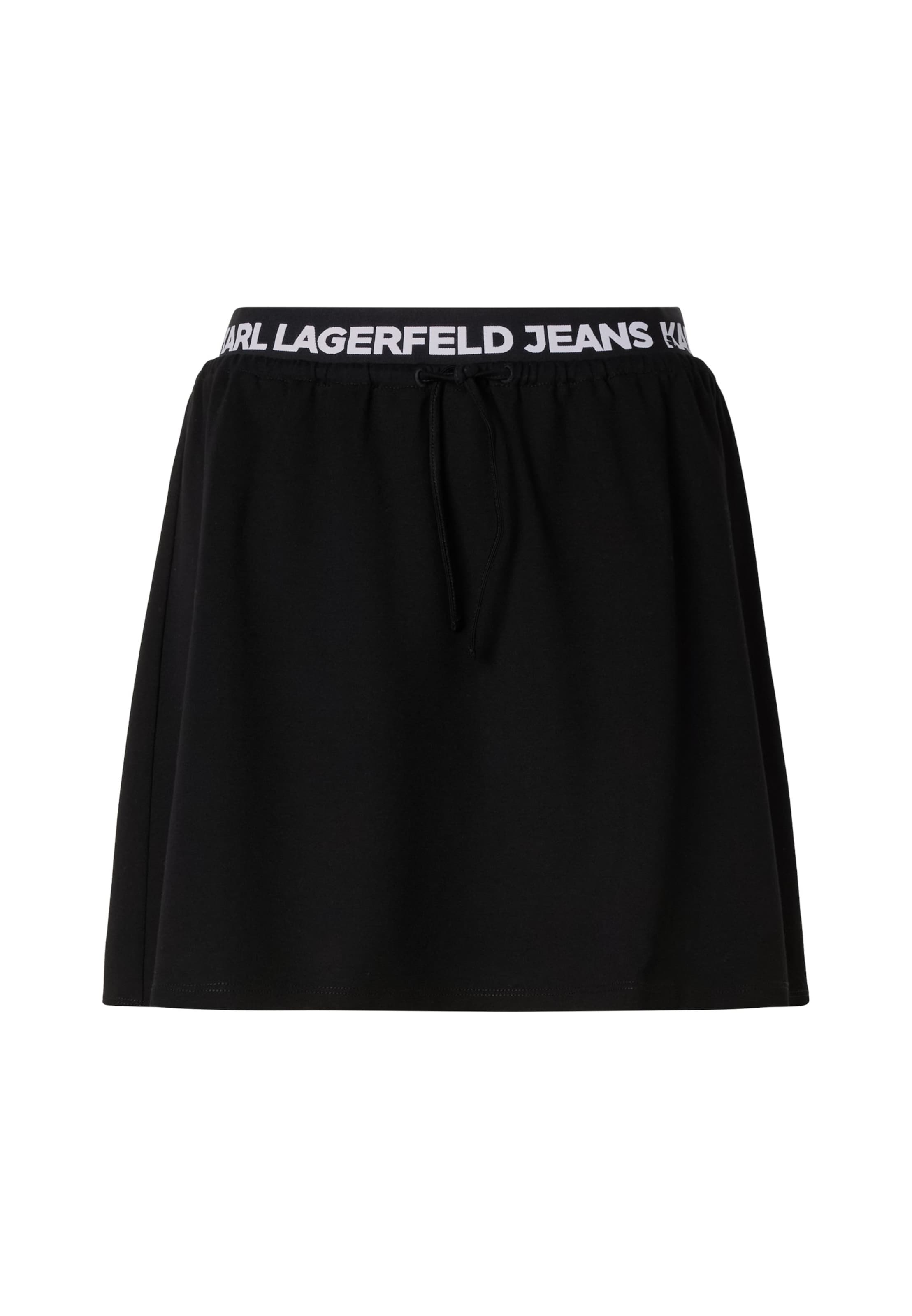 Gonna 'MILANO' di KARL LAGERFELD JEANS in nero: frontale