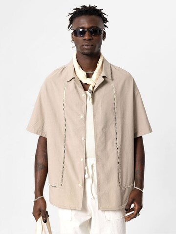 Camicia 'Shreveport' di VAMOS CLO in beige: frontale