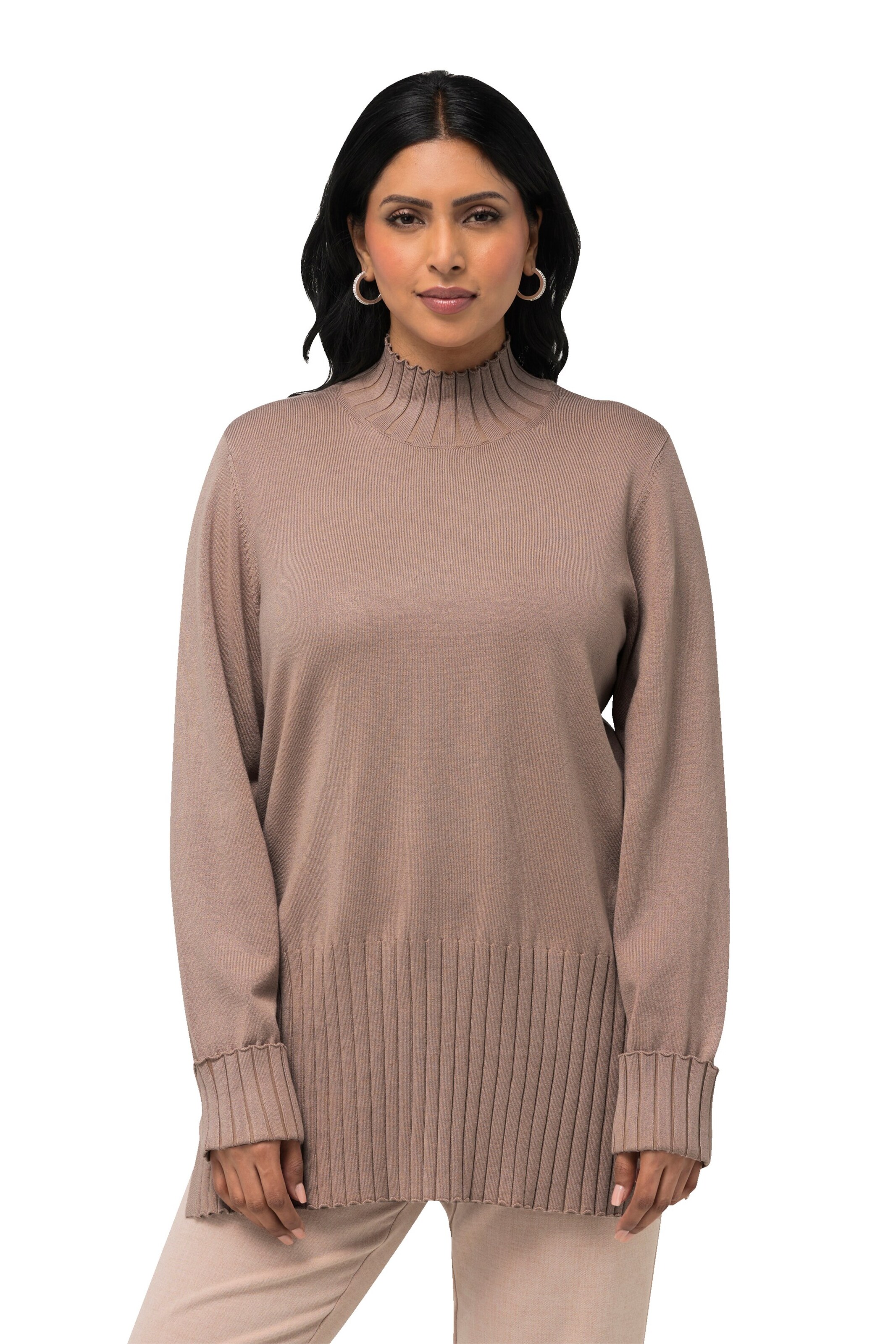 Ulla Popken Pullover in Braun: Vorderseite