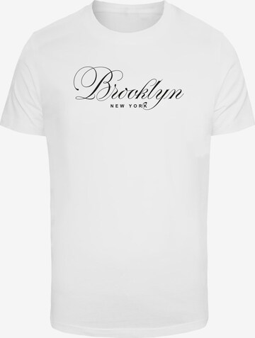 T-Shirt 'NY Brooklyn' Mister Tee en blanc : devant