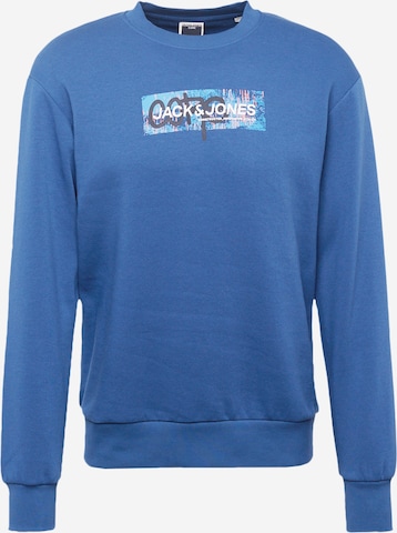 Sweat-shirt JACK & JONES en bleu : devant