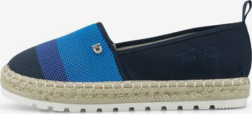 TOM TAILOR DENIM Espadrilles in Blauw: voorkant