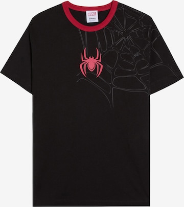 BershkaMajica 'SPIDERMAN' - crna boja: prednji dio