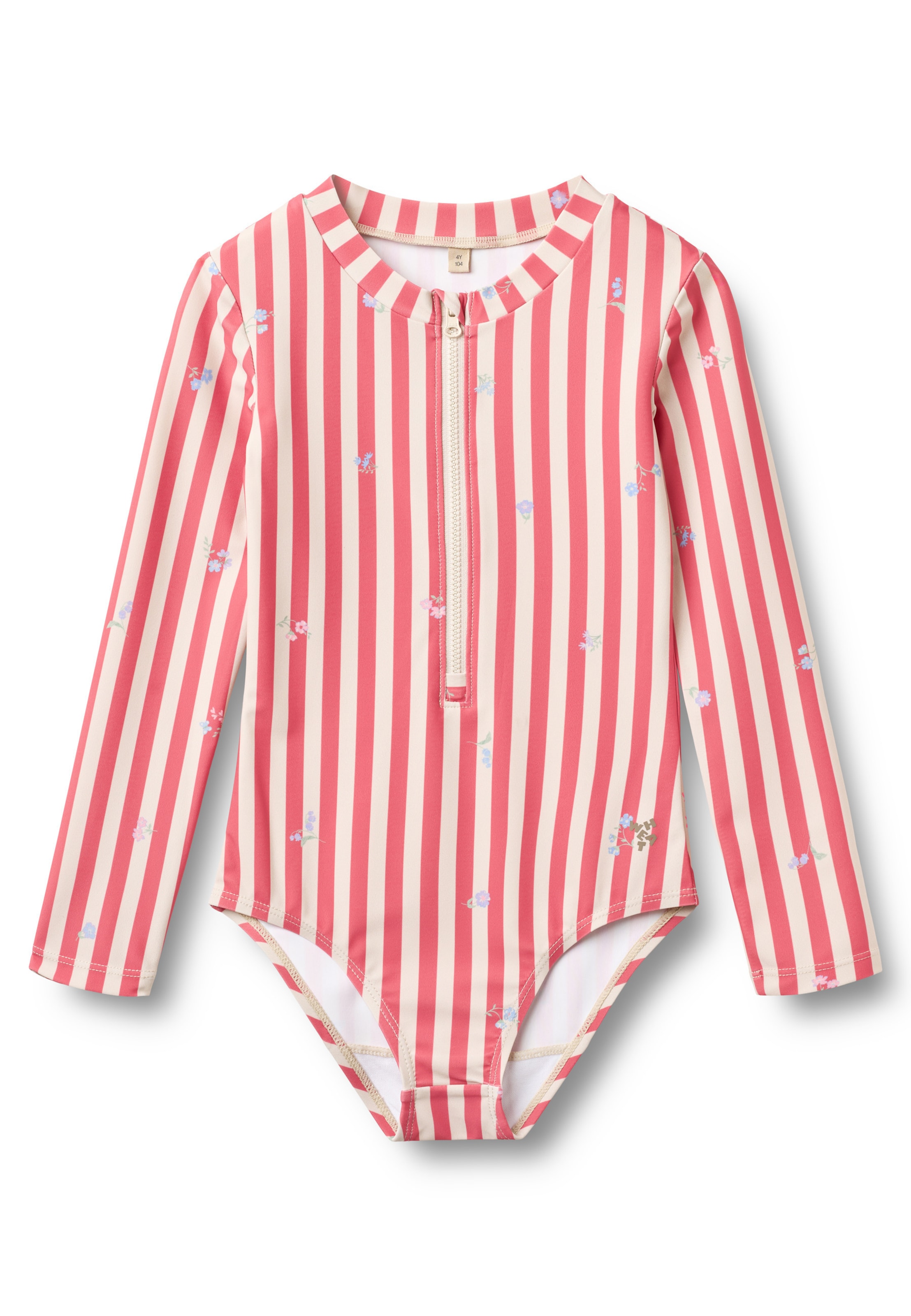 WHEAT Badpak 'Margot' in de kleur Ivoor / Lichtrood, Productweergave