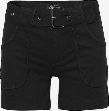 KOROSHI Regular Shorts in Schwarz: predná strana