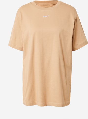 T-shirt 'Essential' Nike Sportswear en beige : devant