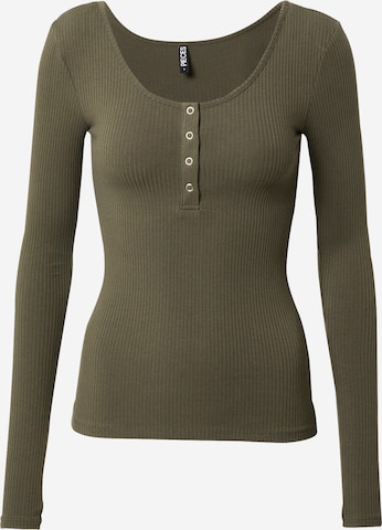 PIECES Shirt 'PCKitte' in Green: front