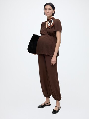 Barrel Pantalon 'MLHANNA' MAMALICIOUS en marron