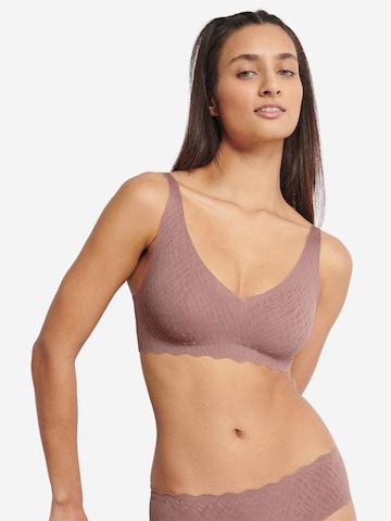 Bustier Soutien-gorge ' Blue ZERO Feel Bliss ' SLOGGI en marron : devant