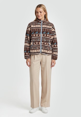 usha WHITE LABEL Fleece jas in Bruin
