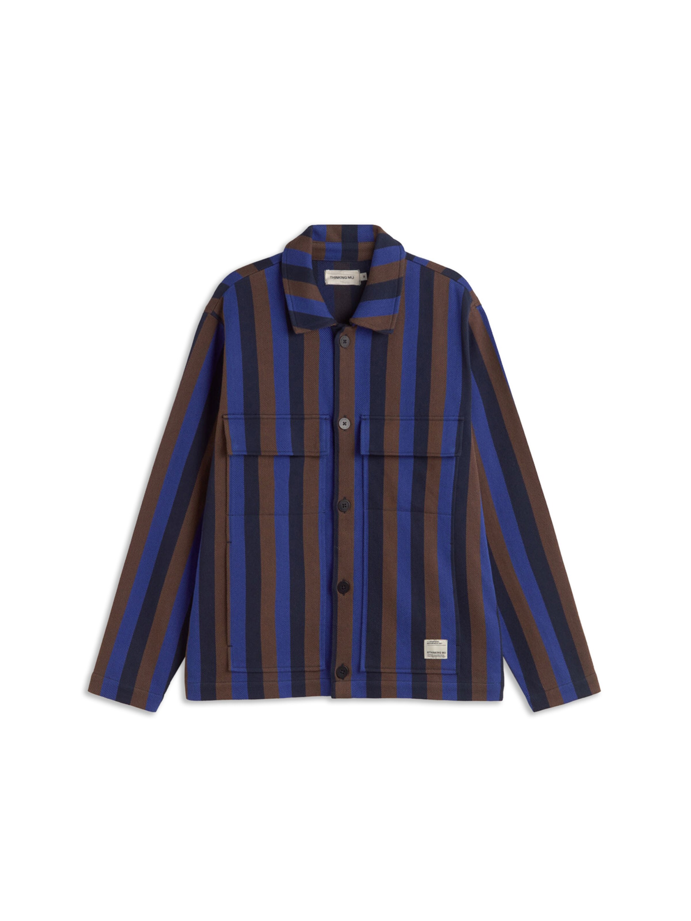 Thinking MU Regular fit Button Up Shirt 'Omar' in Blue: front