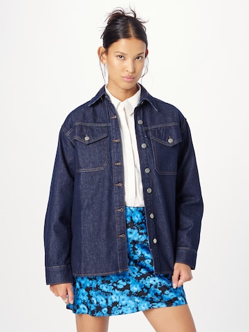 Warehouse Between-season jacket in Blue: front