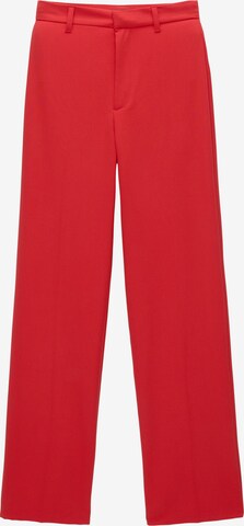 Pull&Bear Wide Leg Bukser med fals i rød: forside