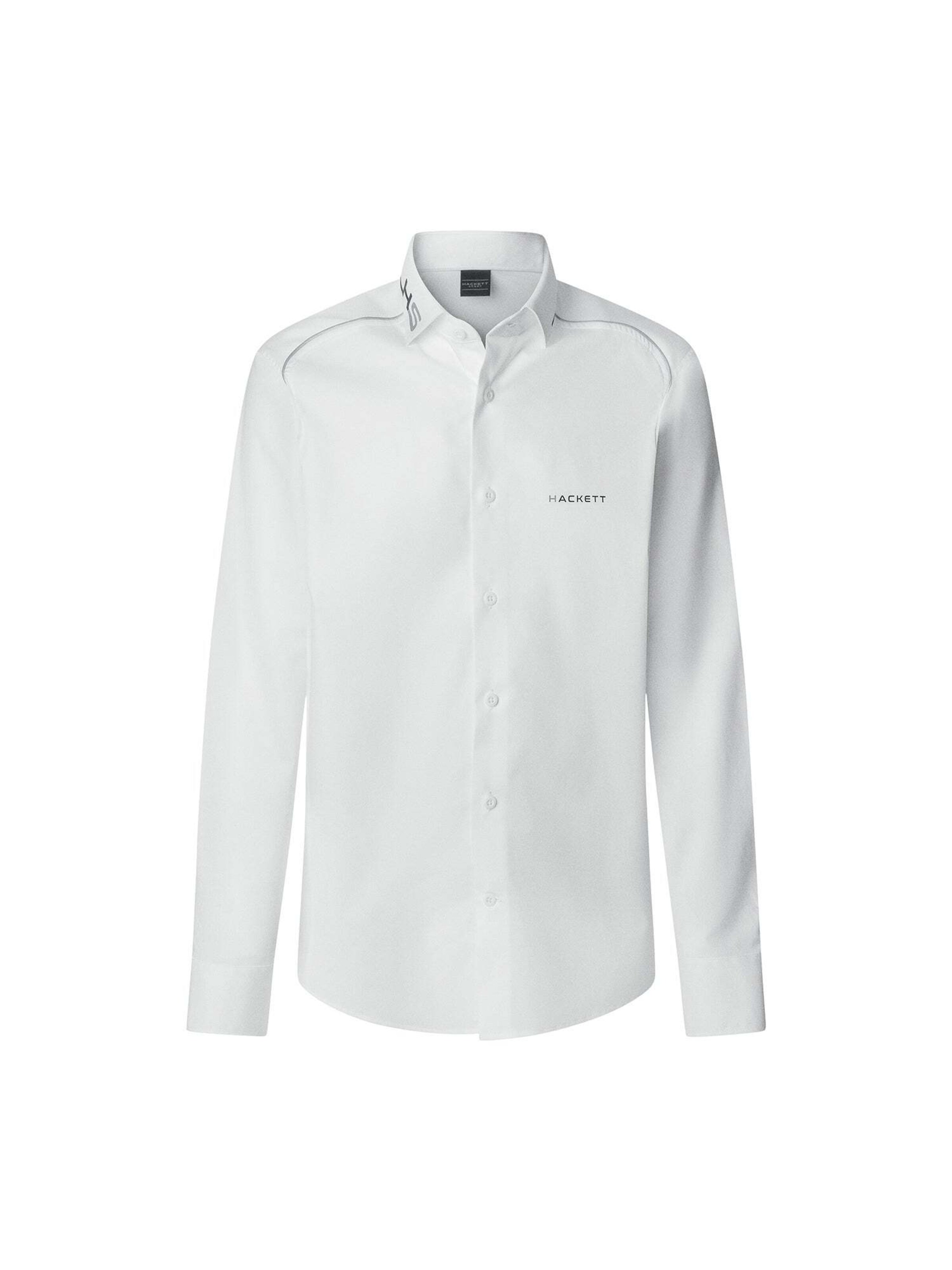 Coupe regular Chemise Hackett London en blanc : devant