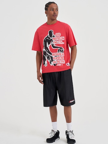 AND1 Tričko 'Rested On The 7Th Trash Talk' – červená