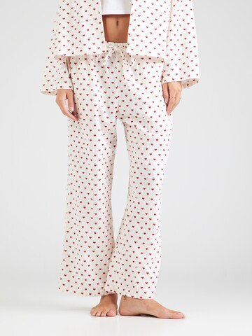 Lindex - Pantalón de pijama en blanco: frente