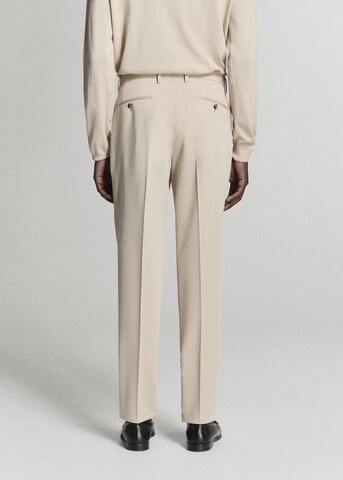 MANGO MAN Slim fit Pleated Pants 'Milan' in Beige