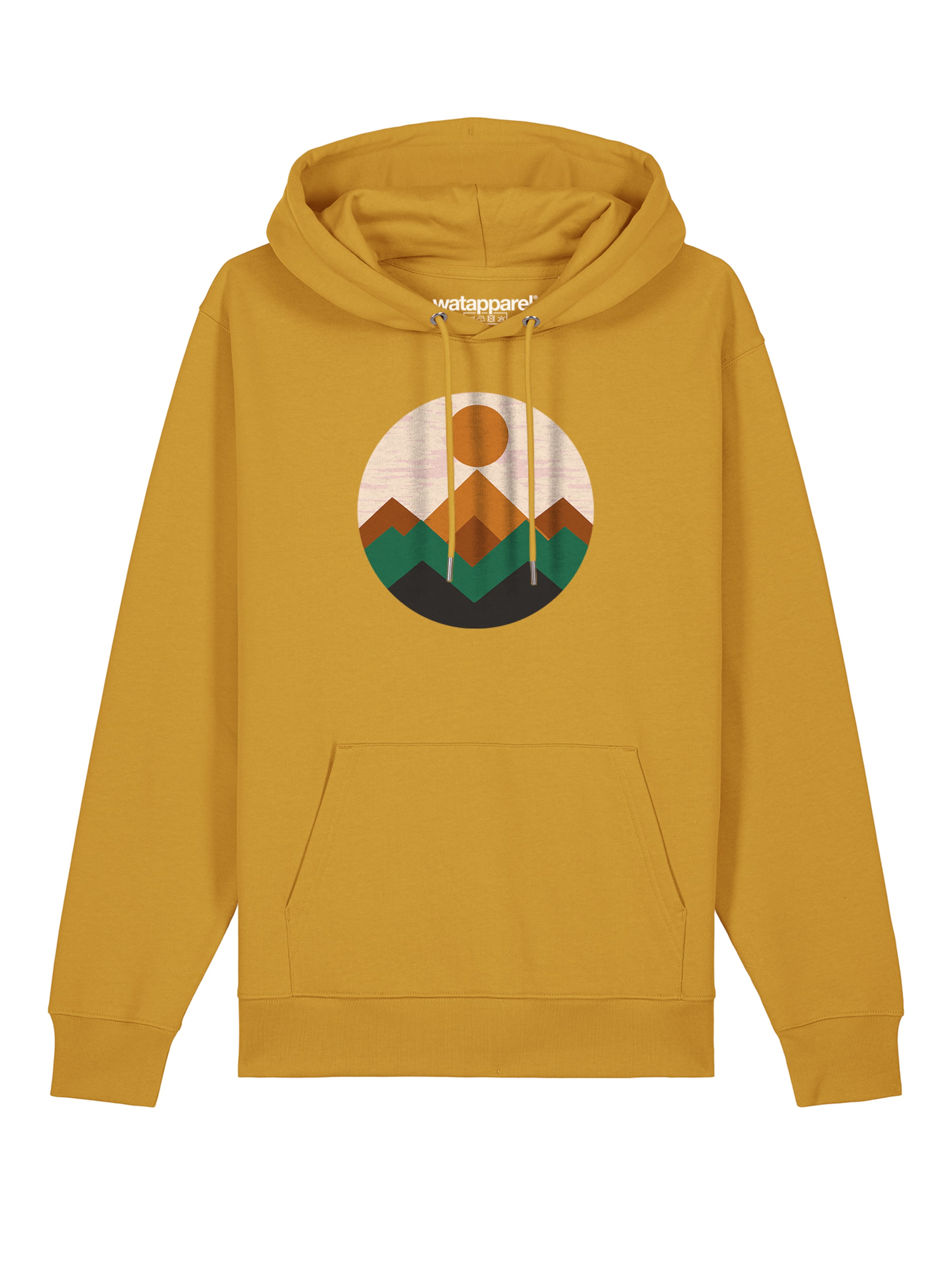 Sweat-shirt 'Geometric Landscape 2' Watapparel en jaune : devant
