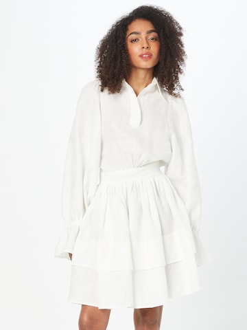 KAN Shirt Dress 'HORTENSIA' in White: front