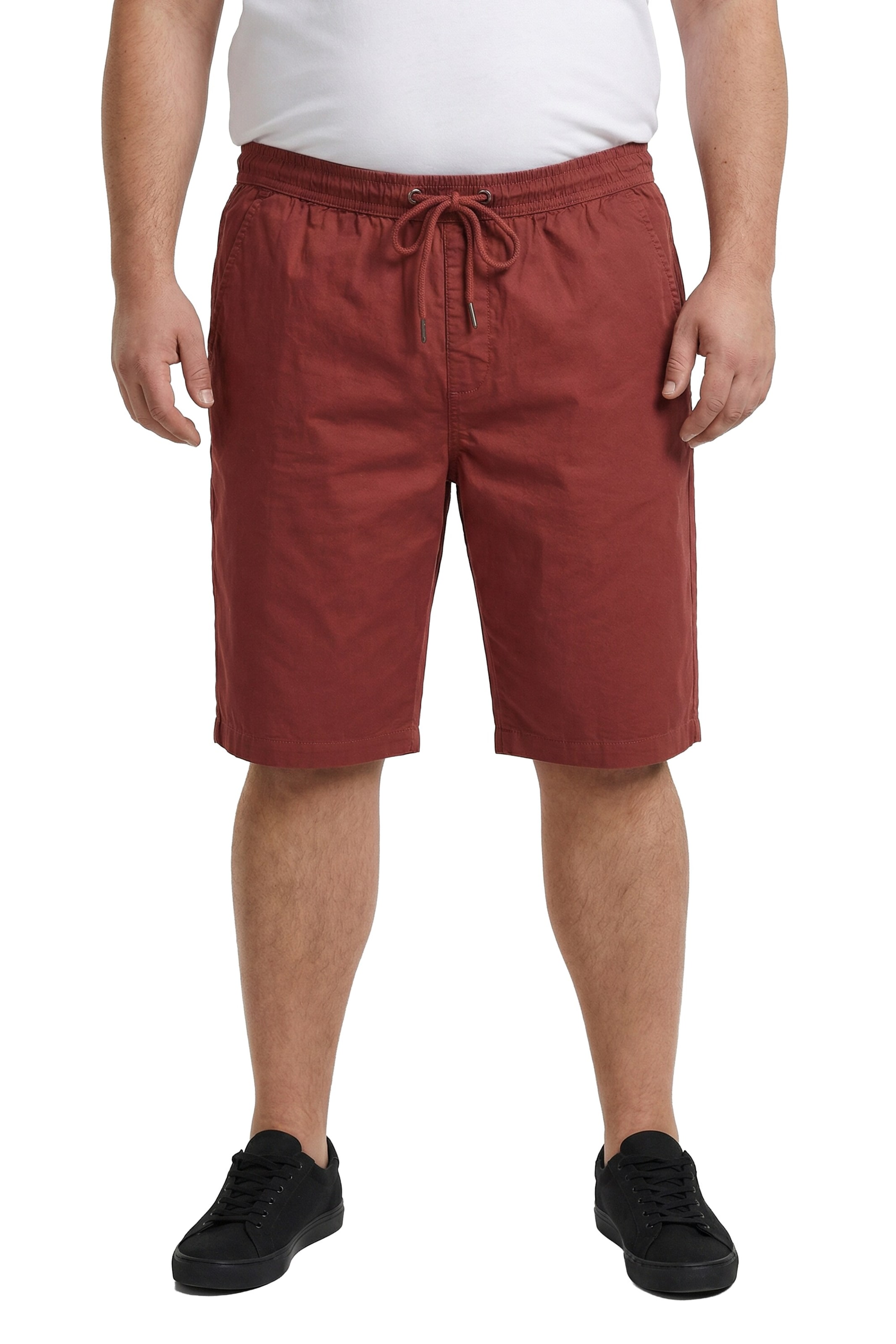 Men Plus Regular Broek in Rood: voorkant