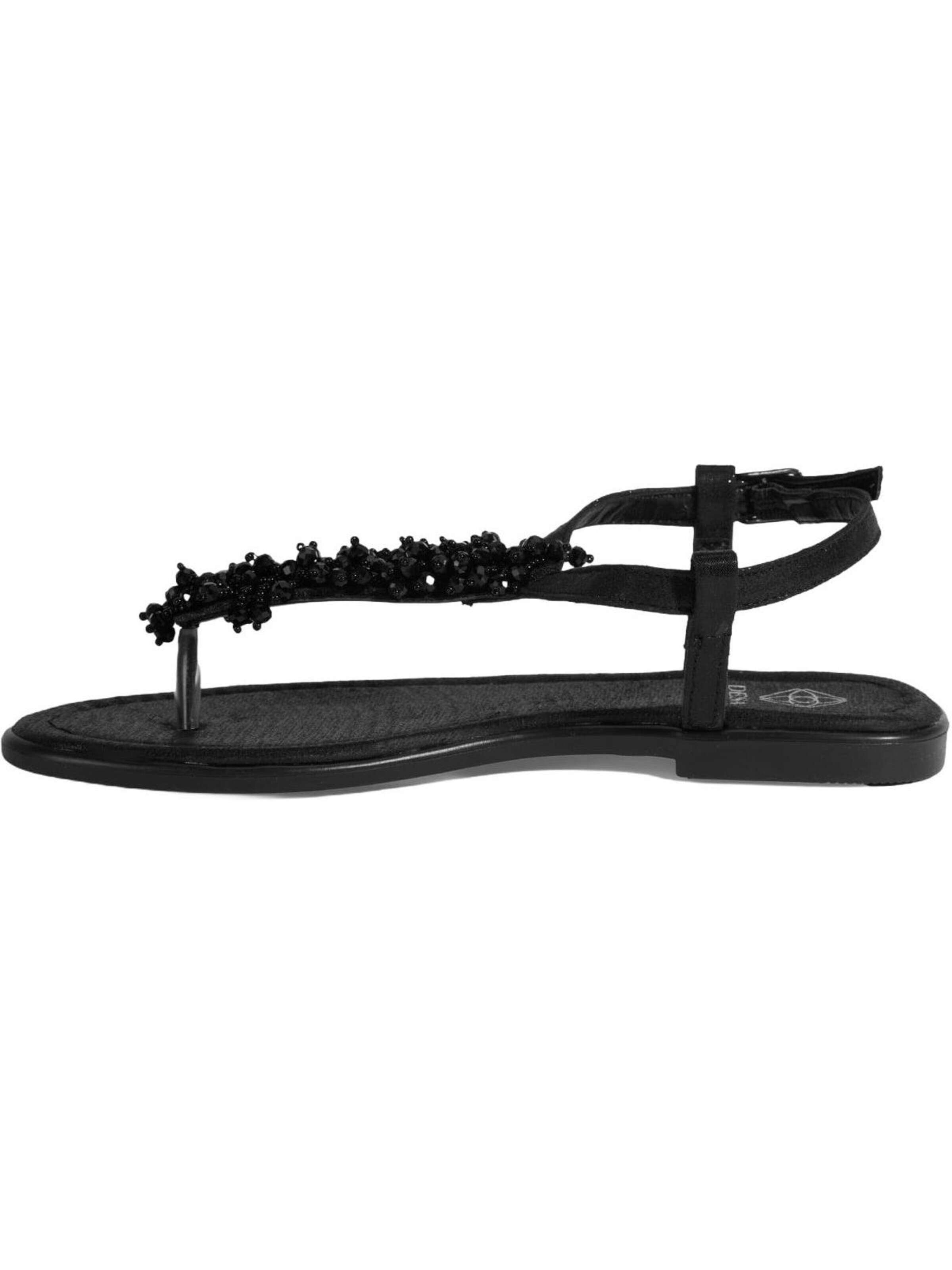 Desa - Sandalias de dedo 'Sandalen' en negro: frente