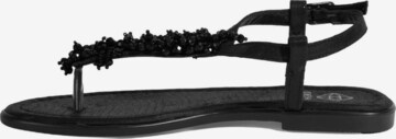 Desa - Sandalias de dedo 'Sandalen' en negro: frente