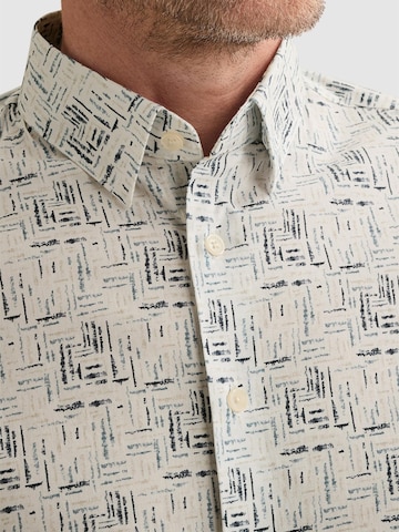 Coupe regular Chemise 'Shirt in poplin with stretch and allover print' VANGUARD en blanc