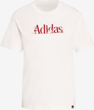 ADIDAS SPORTSWEAR Tehnička sportska majica u svijetlosiva / rubin crvena / bijela, Pregled proizvoda