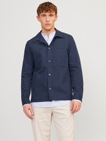 JACK & JONES Slim fit Between-season jacket 'Riviera' in Blue: front