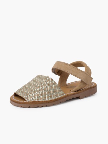 Pisamonas - Sandalias en oro: frente