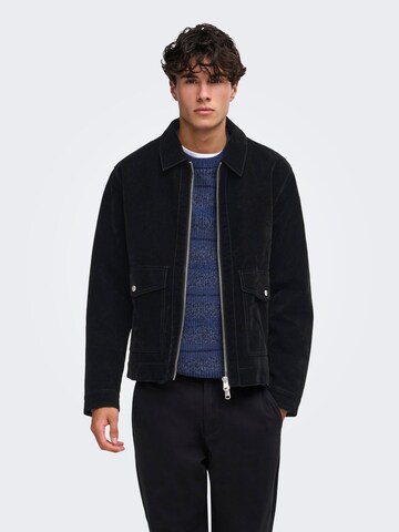 Veste mi-saison 'ONSSinclair' Only & Sons en noir : devant