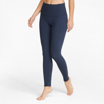 PUMA Skinny Workout Pants 'EXHALE' in Blue: front
