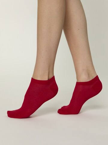 Nur Die Ankle socks ' Unisex Colour Sneaker farbige Füßlinge kurz ' in Red