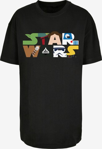 F4NT4STIC Oversized shirt 'Star Wars Character' in Zwart: voorkant