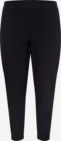 KAFFE CURVE Tapered Pants 'Chan' in Black: front