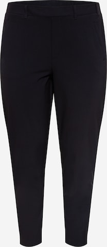 KAFFE CURVE - Tapered Pantalón 'Chan' en negro: frente