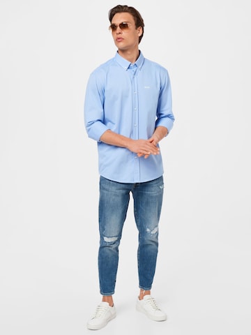 BOSS Black Regular fit Button Up Shirt 'JOE' in Blue