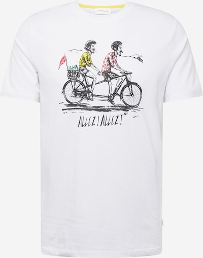 Lindbergh T-Shirt in gelb / jade / schwarz / weiß, Produktansicht