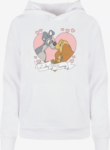 ABSOLUTE CULT Sweatshirt 'Ladies Lady And The Tramp - Love' in Wit: voorkant